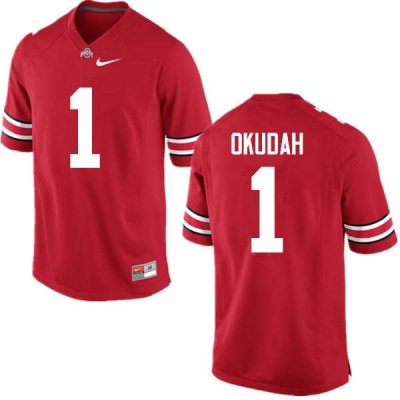 NCAA Ohio State Buckeyes Men's #1 Jeffrey Okudah Red Nike Football College Jersey CJD2445OT